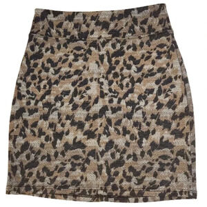 BDG Leopard Mini Skirt | High-Waist Zip | Made in USA | Size S